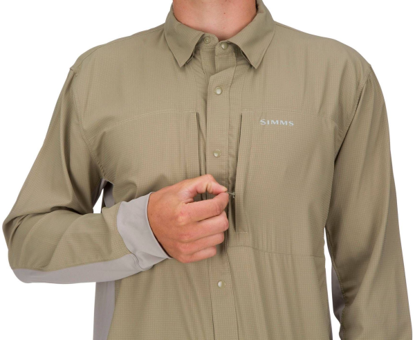 Simms Intruder BiComp Shirt Tan Zipper Simms Intruder BiComp Shirt Tan Zipper